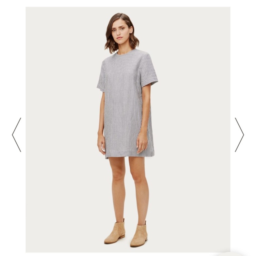 [Jenni Kayne] Linen Striped T-Shirt Dress XS